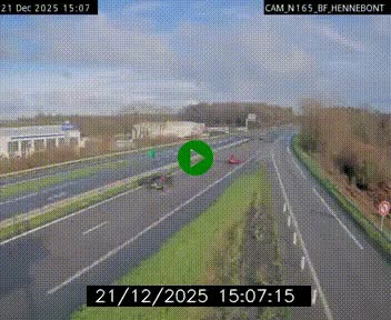 Webcam sur la N165 à hauteur de Hennebont, au nord de Lorient