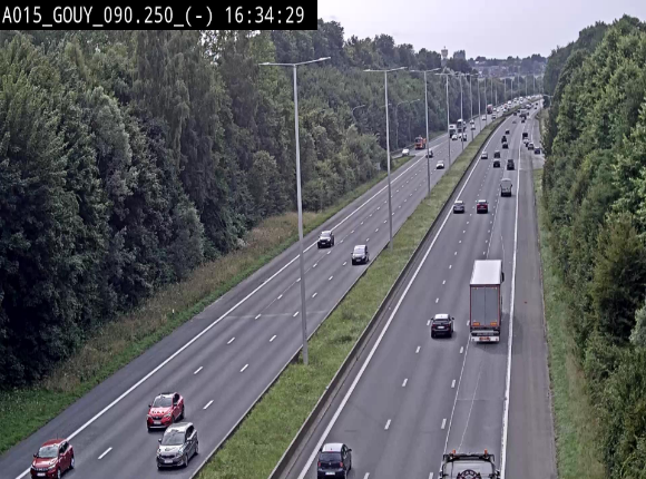 Webcam autoroute Belgique - Gouy-lez-piéton - E42 - BK 90.3