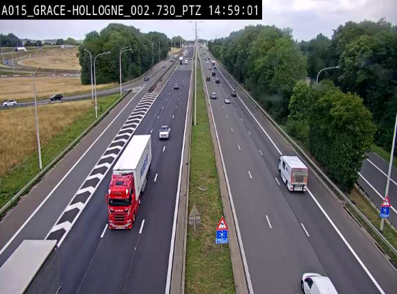 Caméra trafic Belgique - Grâce-Hollogne - E42, jonction avec A604, direction Loncin/Aéroport de Liège -  BK 3.2