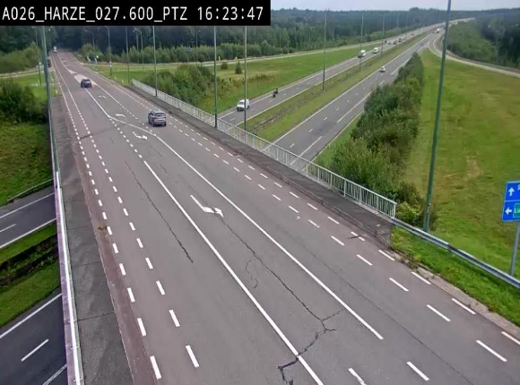 Caméra autoroute Belgique - Sougné-Remouchamps,E25 direction Luxembourg