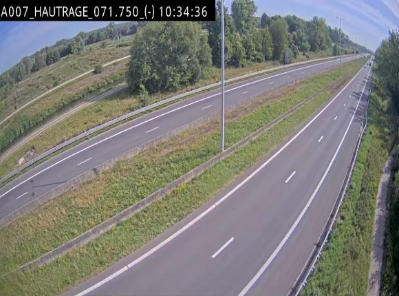 Webcam autoroute Belgique - Hautrage - E19 - BK 71.7
