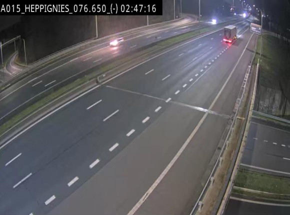 Webcam autoroute Belgique - Heppignies - E42 direction Namur - BK 76.4