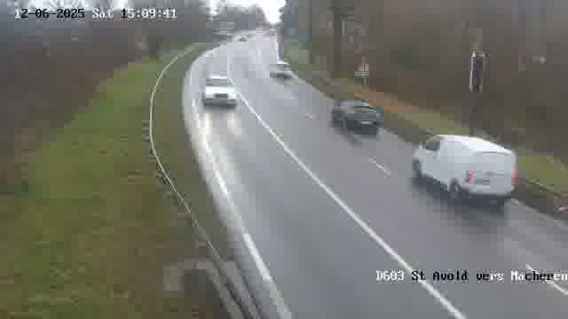Webcam sur la D603 située à proximité de Saint-Avold. Vue orientée vers Macheren.