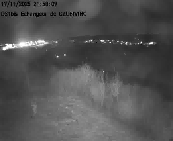 Dispositif d’observation sur D31bis (France) à Gaubiving, en direction de Sarreguemines, offrant une visualisation fiable des conditions de circulation.