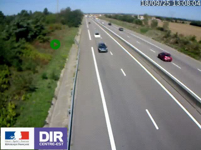 Webcam sur le contournement de Valence, sur la Nationale 7, à la jonction avec la N532, caméra orientée vers Grenoble