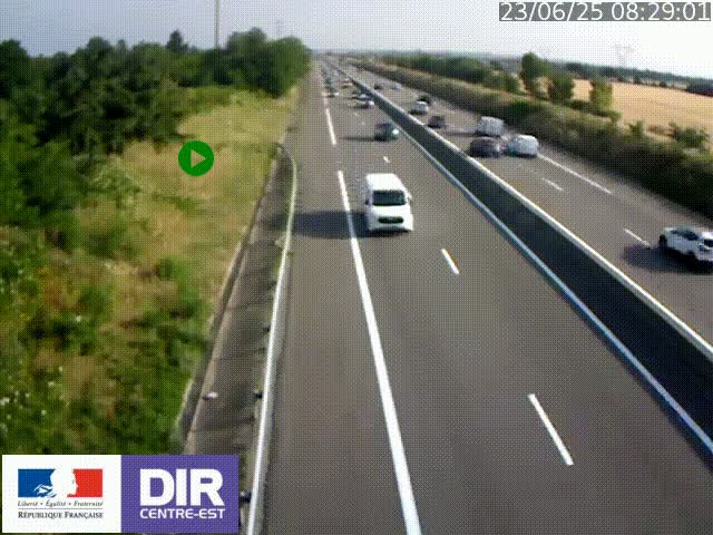 Webcam sur le contournement de Valence, sur la Nationale 7, à la jonction avec la N532, caméra orientée vers Grenoble