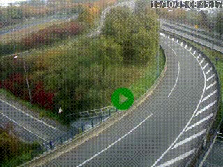 Caméra autoroute à la jonction entre l'A7 et la D301 (Boulevard urbain Sud de Lyon) à Feyzin, au sud de Lyon. Vue orientée vers Mions
