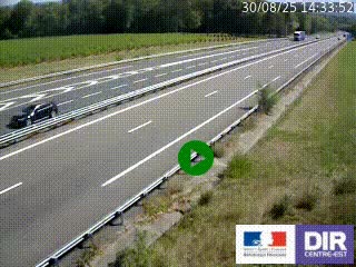 Webcam autoroute sur l'A77 à hauteur de Pouilly-sur-Loire en direction de Nevers