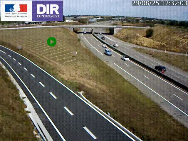 Webcam sur le contournement de Valence, sur la Nationale 7, caméra orientée vers Lyon