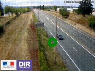 Webcam à Mably, à proximité de Roanne en direction de Moulins sur la N7