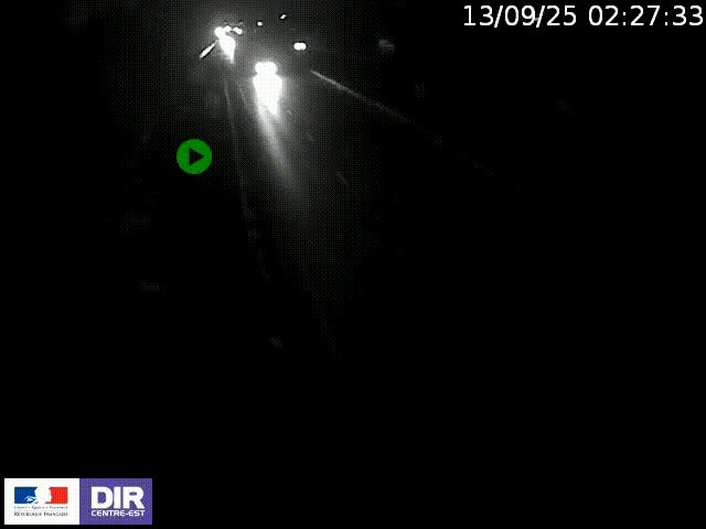 Webcam à Bron sur l'A43 à la jonction avec le boulevard périphérique de Lyon (D383). Vue orientée vers Lyon