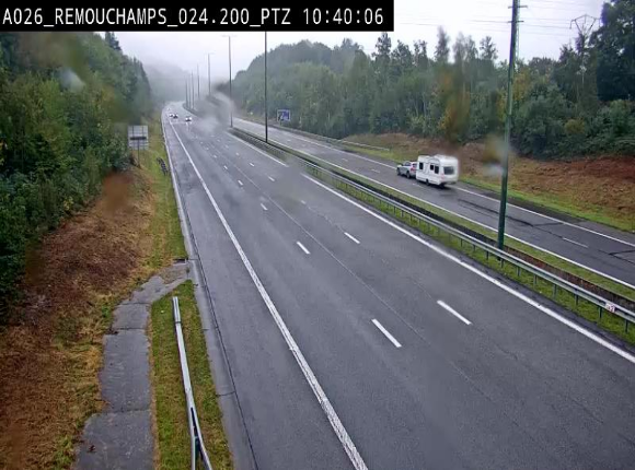 Webcam E25/A26 à Aywalle, à hauteur de Spa. Vue orientée vers Liège
