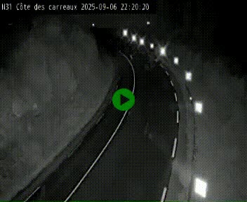 Webcam en haut de la Côte des Carreaux sur la N31 à Avesnes-en-Bray. Vue orientée vers Rouen