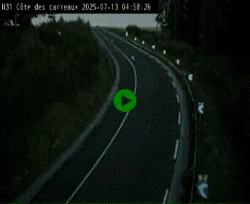 Webcam en haut de la Côte des Carreaux sur la N31 à Avesnes-en-Bray. Vue orientée vers Rouen