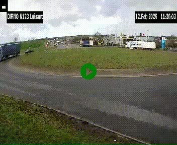 Webcam en périphérie de Chartres sur la N123, à hauteur de Luisant. Vue orientée vers Chartres