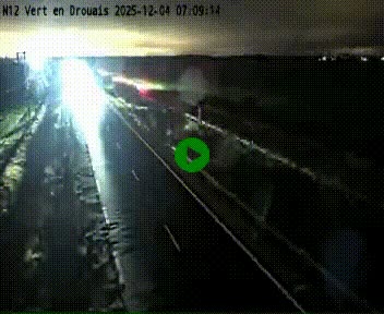 Webcam à hauteur de Vert-en-Drouais sur la N12, en périphérie de Dreux. Vue orientée vers Alençon