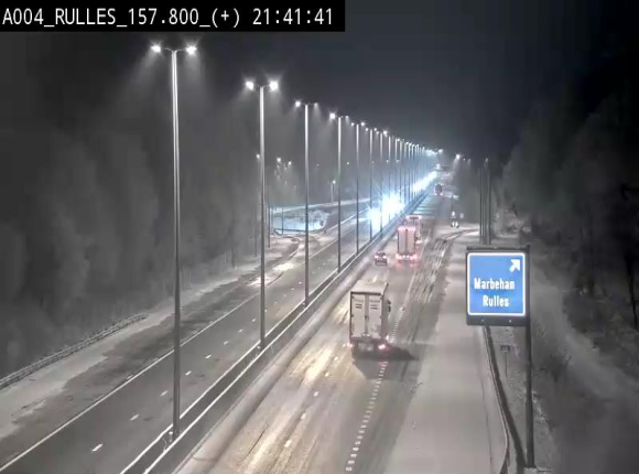 Webcam à hauteur de la sortie 28a donnant sur la P7 menant à Rulles. Vue orientée vers Luxembourg