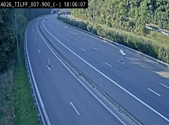 Webcam autoroute A26/E25 à Esneux, en Belgique en direction Luxembourg - BK 7.9