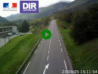 Web cam sur la N90 à Aime, en provenance de Bourg-Saint-Maurice et en direction d'Albertville