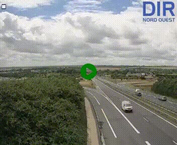 Webcam au début de l'A84 sur le périphérique Ouest de Caen (N814) à hauteur de la sortie 9, Porte de Bretagne