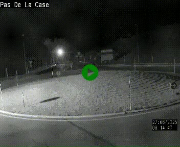 Webcam sur la N22 au niveau du poste frontière entre la France et Andorre à proximité de Pas de la Case à plus de 2000 mètres d'altitude