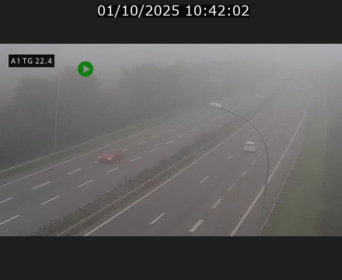 Traffic live webcam Luxembourg Flaxweiler - A1 direction Luxembourg - BK 22.4