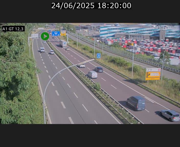 Traffic live webcam Luxembourg Senningerberg - A1 direction Allemagne - BK 12.3