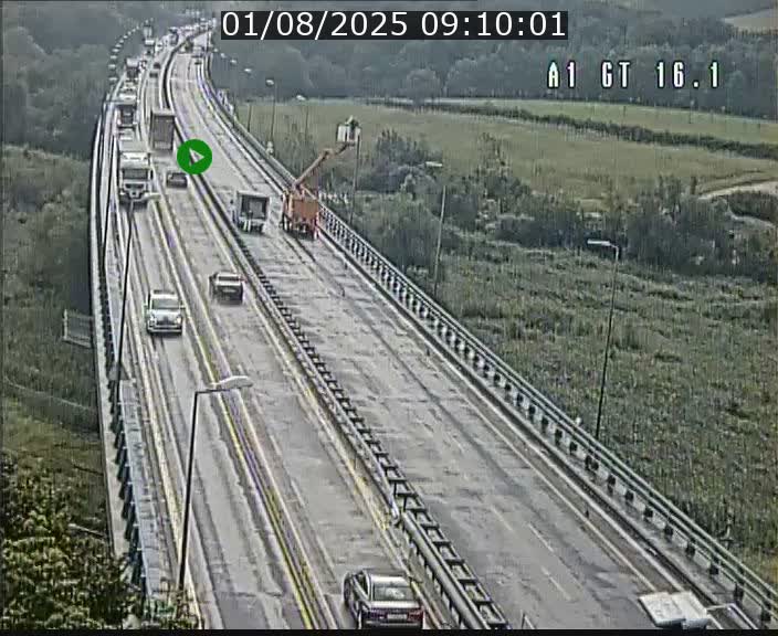 Traffic live webcam Luxembourg Niederanven - A1 direction Allemagne - BK 16.1