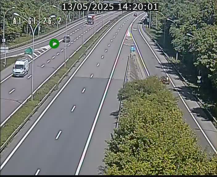 Traffic live webcam Luxembourg Grevenmacher - A1 direction Allemagne - BK 26.2