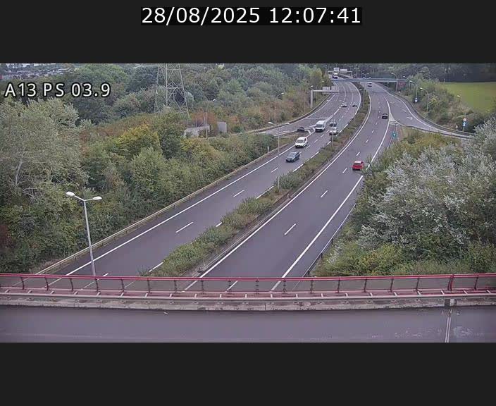 Traffic live webcam Luxembourg Differdange - A13 direction Esch-sur-Alzette - BK 3.9