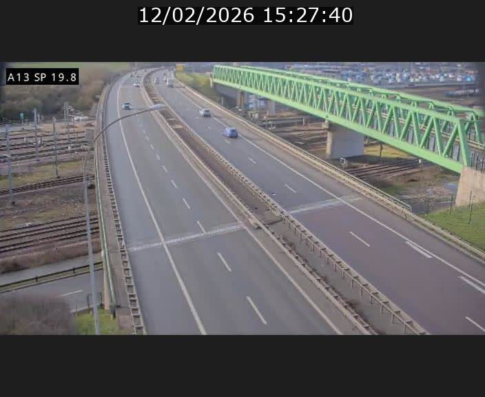 Traffic live webcam Luxembourg Croix de Bettembourg - A13 direction Esch-sur-Alzette - BK 19.8