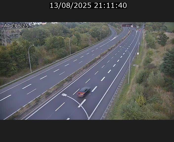Traffic live webcam Luxembourg Frisange - A13 direction Allemagne - BK 26