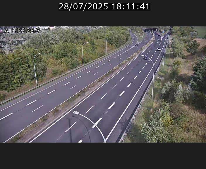 Traffic live webcam Luxembourg Frisange - A13 direction Allemagne - BK 26