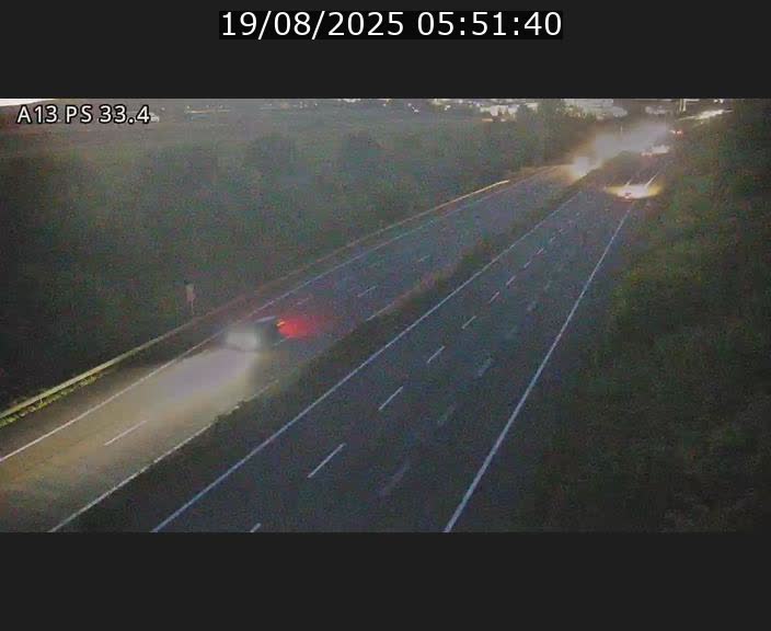 Webcam trafic sur A13 à hauteur de Mondorf-les-Bains en direction d'Altwies