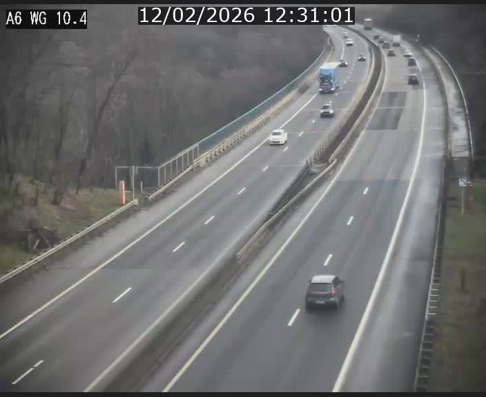 Traffic live webcam Luxembourg Mamer - A6 - BK 10.4 - direction Luxembourg/France/Allemagne