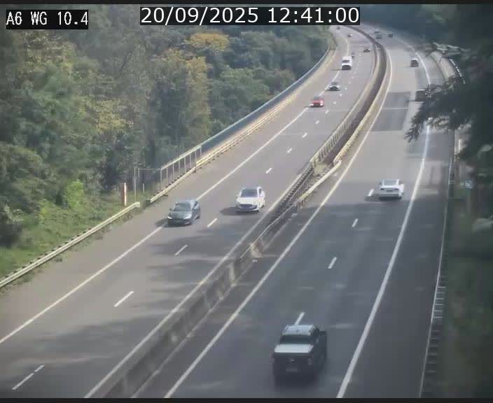 Traffic live webcam Luxembourg Mamer - A6 - BK 10.4 - direction Luxembourg/France/Allemagne