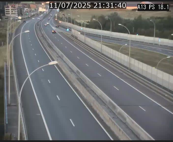 Traffic live webcam Luxembourg Dudelange - A13 direction Croix de Bettembourg - BK 18.1