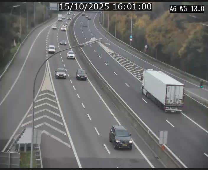 Traffic live webcam Luxembourg Mamer - A6 - BK 13 - direction Luxembourg/France/Allemagne