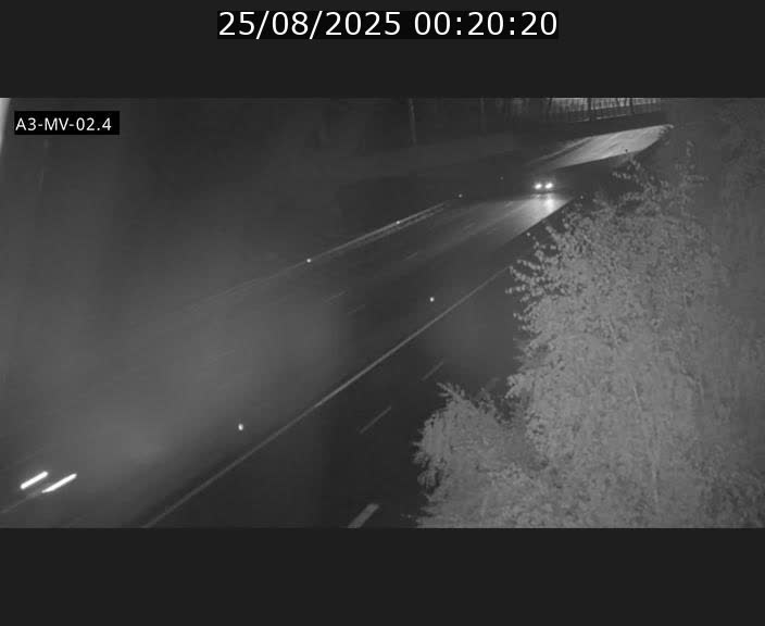 Webcam autoroute de la France (A3) au Luxembourg à Fentange, à proximité de la Croix de Gasperich. Vue orientée vers la Cloche d'Or