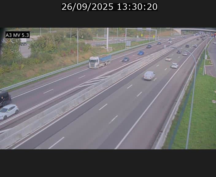 Webcam à l'Aire de Berchem au Luxembourg sur l'A3. Vue orientée vers la France