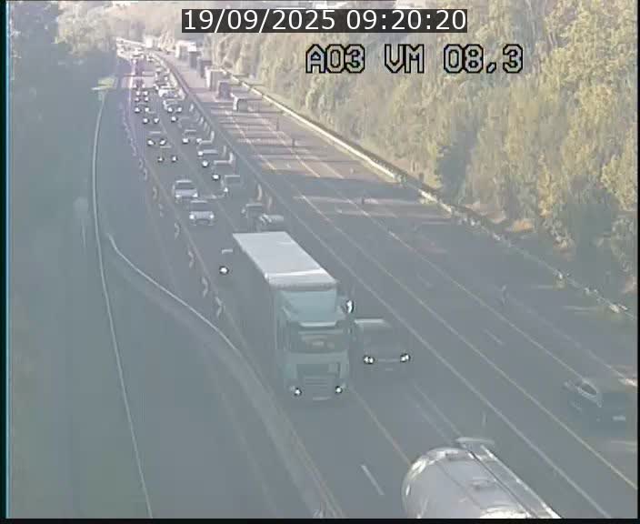 Traffic live webcam Luxembourg Bettembourg - A3 - BK 8.3 - direction France