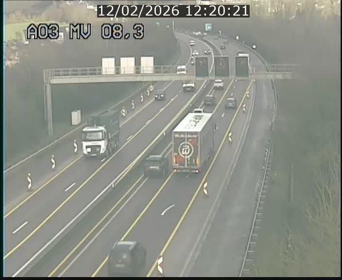 Webcam Autoroute après la Croix de Bettembourg en direction de Luxembourg sur l'A3
