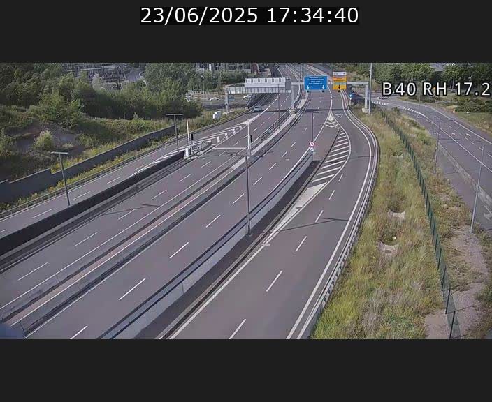 Webcam sur le contournement d'Esch Belval à hauteur de la sortie Université de Luxembourg. Vue orientée vers Luxembourg