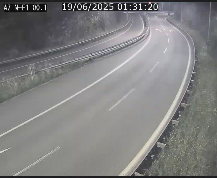 Webcam autoroute Luxembourg A7 située dans la sortie 1 Waldhof, vers la N11, avant le Tunnel Stafelter