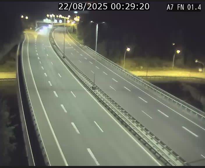 Caméra autoroute Luxembourg A7 - Tunnel Stafelter - direction Echangeur Grünewald