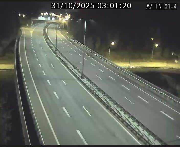 Caméra autoroute Luxembourg A7 - Tunnel Stafelter - direction Echangeur Grünewald