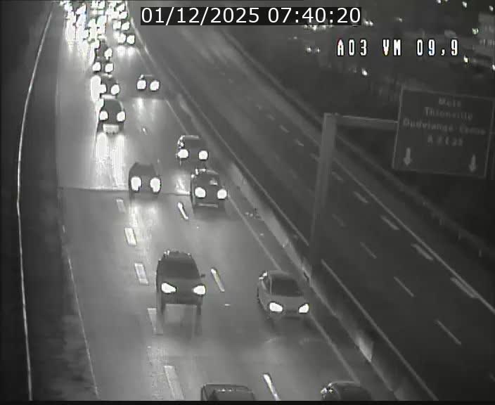 Webcam Autoroute à la Croix de Bettembourg - A3 - BK 9.9 - direction France