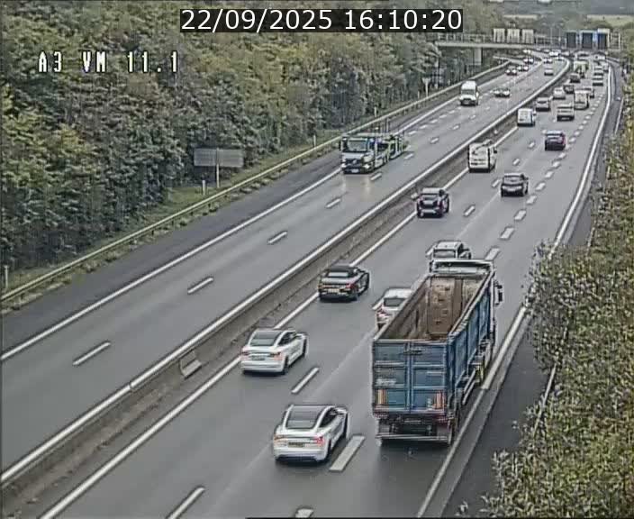 Webcam à la frontière franco-luxembourgeoise, avant la Croix de Bettembourg - BK 11.1 - direction Luxembourg-ville