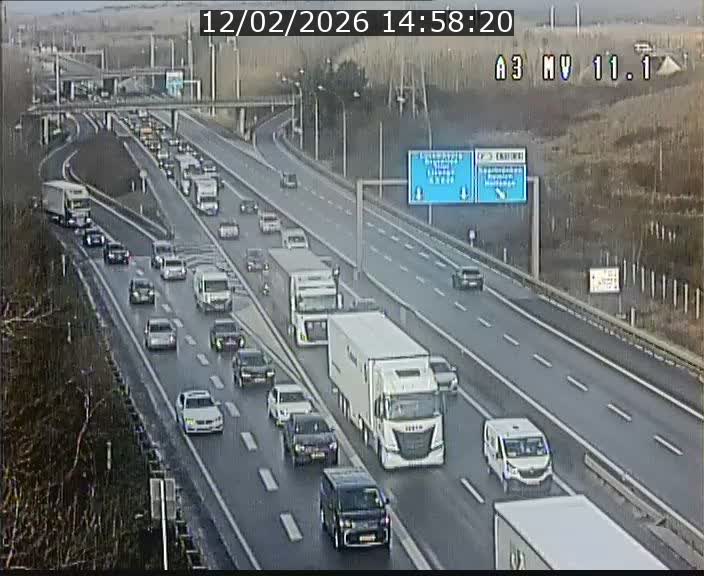 Traffic live webcam Luxembourg Croix de Bettembourg A3 - BK 11.1 - direction Luxembourg-ville