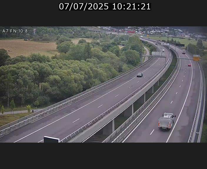 Caméra trafic Luxembourg - A7, Tunnel Gousselerbierg, sortie sud, direction rond-point Lorentzweiler (BK 10.8)